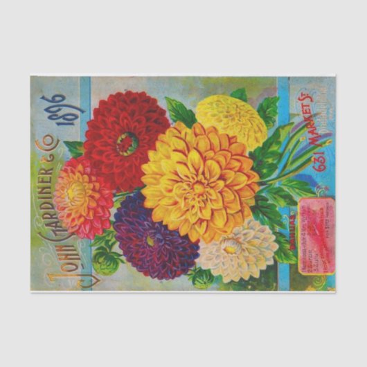 " Seed Catalog John Gardiner, 1896 Tissuepapier (Voorkant)