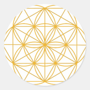 Seed of Life Gold Ronde Sticker