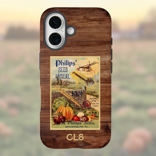 Seed Packet and Harvest Catalog Monogram Initialen iPhone 16 Hoesje