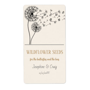Seed Packet Étiquettes mariage Faveurs