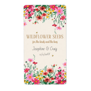 Seed Packet Étiquettes mariage Faveurs
