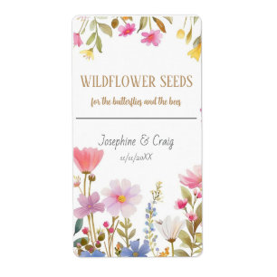 Seed Packet Étiquettes mariage Faveurs