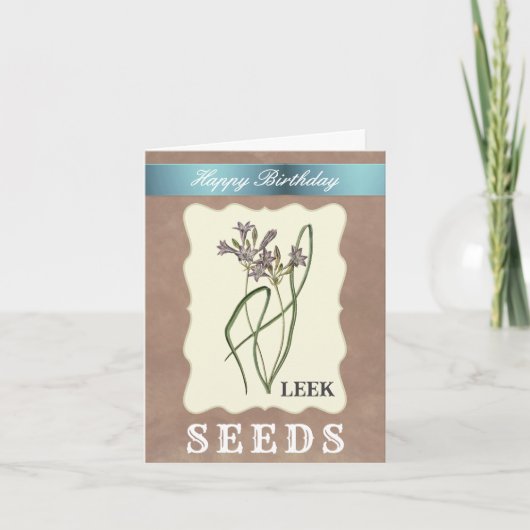 Seed Packet Rustic Gardening Verjaardag Kaart (Voorkant)