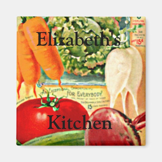  Seed Packet-Vegetables Personaliseer het! Magneet (Voorkant)
