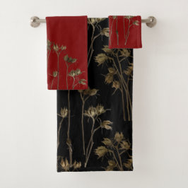 Seed Pods on a Bathroom Towel Set Bad Handdoek