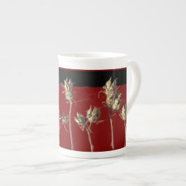 Seed Pods on a Bone China Mug Porselein Kop