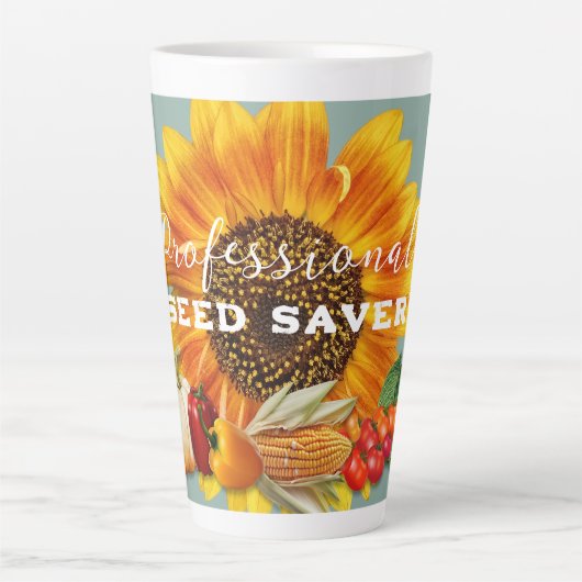 Seed Saver Groenterand Aangepast Latte Mok (Voorkant)