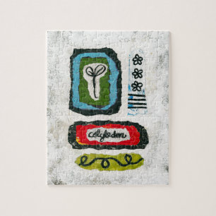 Seedling Cotyledon Jigsaw Puzzle - Art abstrait