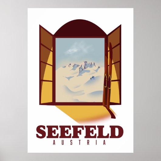 Seefeld Austria Ski poster (Voorkant)
