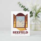 Seefeld Austria Ski poster Briefkaart (Staand voorkant)
