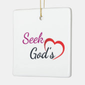 Seek God’s Heart - Square Keramisch Ornament (Links)