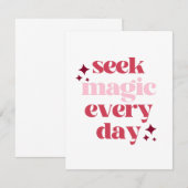 Seek Magic | Inspirerend prijsopgave Notitiekaartje (Voorkant / Achterkant)