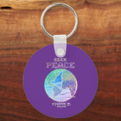 Seek Peace Earth Psalms Keychain  (Voorkant)