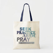 Seek-Practice-Abide-Pray-Canvas tas (Voorkant)
