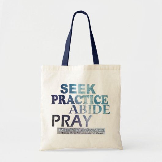 Seek-Practice-Abide-Pray-Canvas tas (Voorkant)