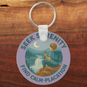 Seek Serenity – Find Calm-Placation Keychain (Voorkant)