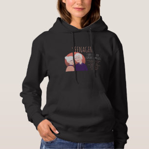 Seenager Citizen Funny Meme Senior Citizen in rust Hoodie