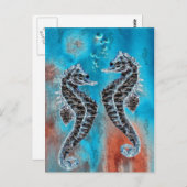 Seepferdchen Briefkaart (Voorkant / Achterkant)