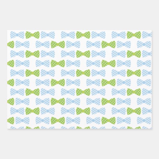 Seersucker Bow Stropdas Gift Wrap Sheets Inpakpapier Vel (Voorkant 3)