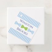 Seersucker Bow Stropdas Personalized Favor Gift La Bedankjes Labels (In situ)