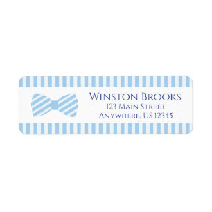 Seersucker Bow Stropdas Return Address Labels