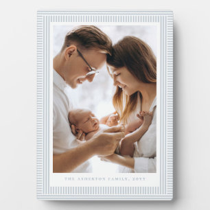 Seersucker lijst eenvoudige familiefoto weergave fotoplaat