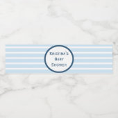 Seersucker Striped Baby shower Water Fles Label Waterfles Etiket (Enkel label)