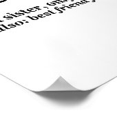 Seester Noun Definition Best Sister Funny Gift Poster (Hoek)