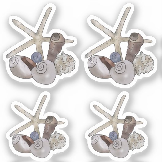 Seestern am Strand Sticker (Voorkant)