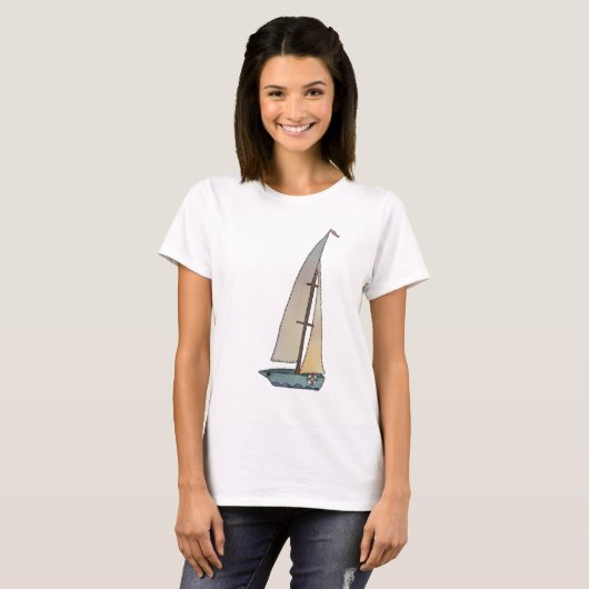 Segelschiff T-shirt (Voorkant volledig)