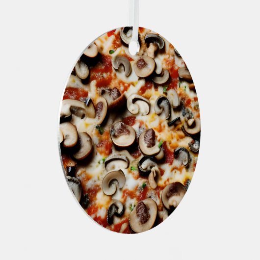 Segment, Segment Baby | Grappige Paddestoel Pizza  Metalen Ornament (Voorkant Rechts)