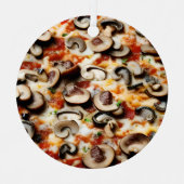 Segment, Segment Baby | Grappige Paddestoel Pizza  Metalen Ornament (Voorkant)