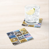 Segmenten van Chicago Vierkante Kartonnen Onderzetter (Insitu)