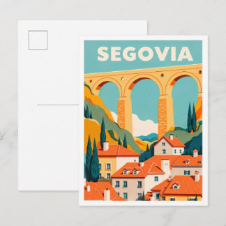 Segovia Spain Art vintage Travel Briefkaart
