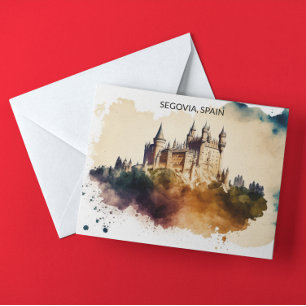 Segovia Spanje Kasteelschilderij Briefkaart