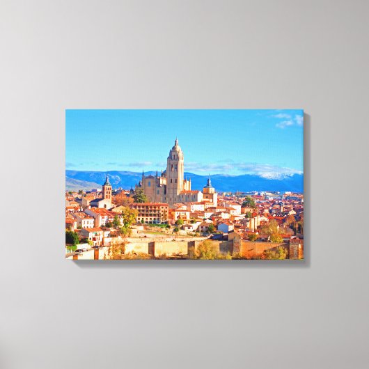 Segovia, Spanje landschap Canvas Afdruk (Voorkant)