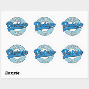 Segovia spanje retro stijl logo ronde sticker