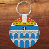 Segovia (Spanje) Wapenmunt Sleutelhanger (Voorkant)