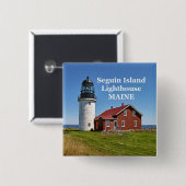 Seguin Island Lighthouse, Maine Button (Voorkant /achterkant)