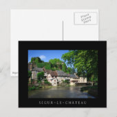 Segur-le-Château en France carte postale en texte (Devant / Derrière)