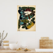 Seguy Art Noveau Lanternfly Poster (Keuken)