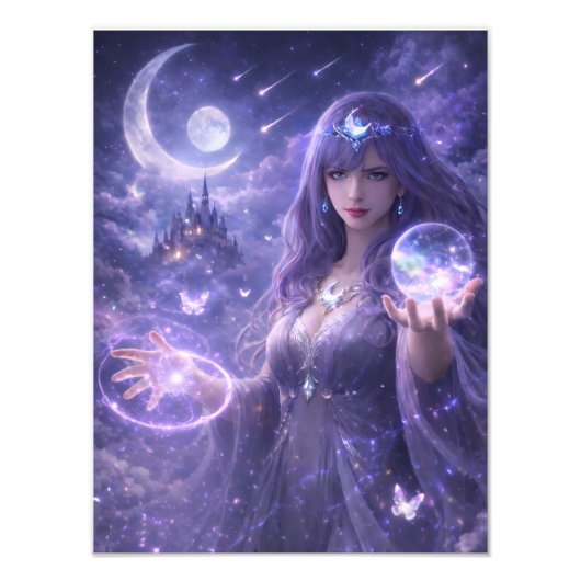 Seherin des Mondsteins – Galaxy Fantasy Poster (Devant)
