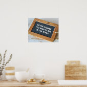 Sei der Wandel Poster (Keuken)