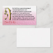 Sei He Ki-informatiekaart Visitekaartje (Voorkant / Achterkant)