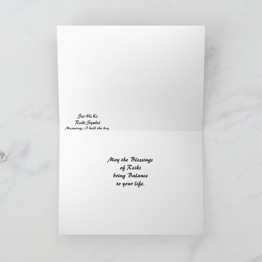 Sei hij het Symbool van Ki Reiki Kaart (Binnen)