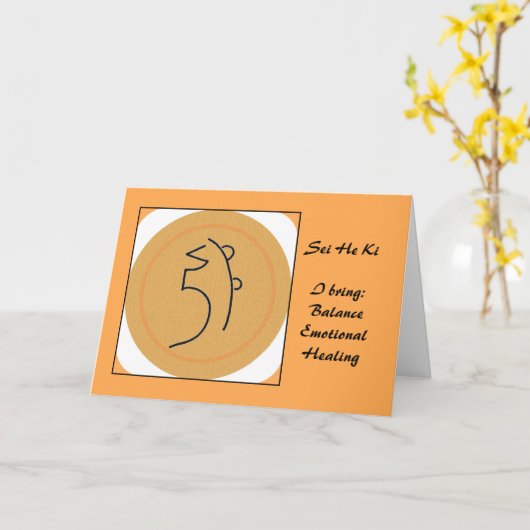 Sei hij het Symbool van Ki Reiki Kaart (Gele Bloem)