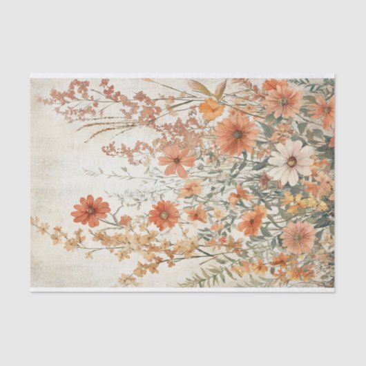 Seidenpapier Decoupage Herbst Wildblumen Var06 Tissuepapier (Voorkant)