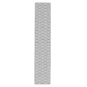 Seigaiha Black en White Japanese Wave Pattern Medium Tafelloper (Voorkant)