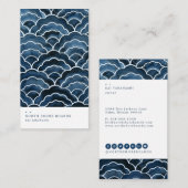 Seigaiha Blue Wave Pattern Visitekaartje (Voorkant / Achterkant)
