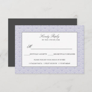 Seigaiha   Dusty Lilac option de menu à vague japo